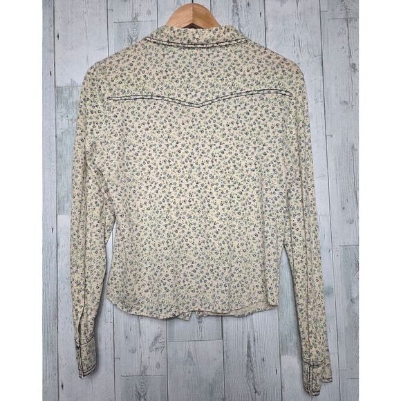 Clothes by Derek Andrew 100% Cotton Pearl Snap Western Floral Button Up / Down S - Picture 3 of 6
